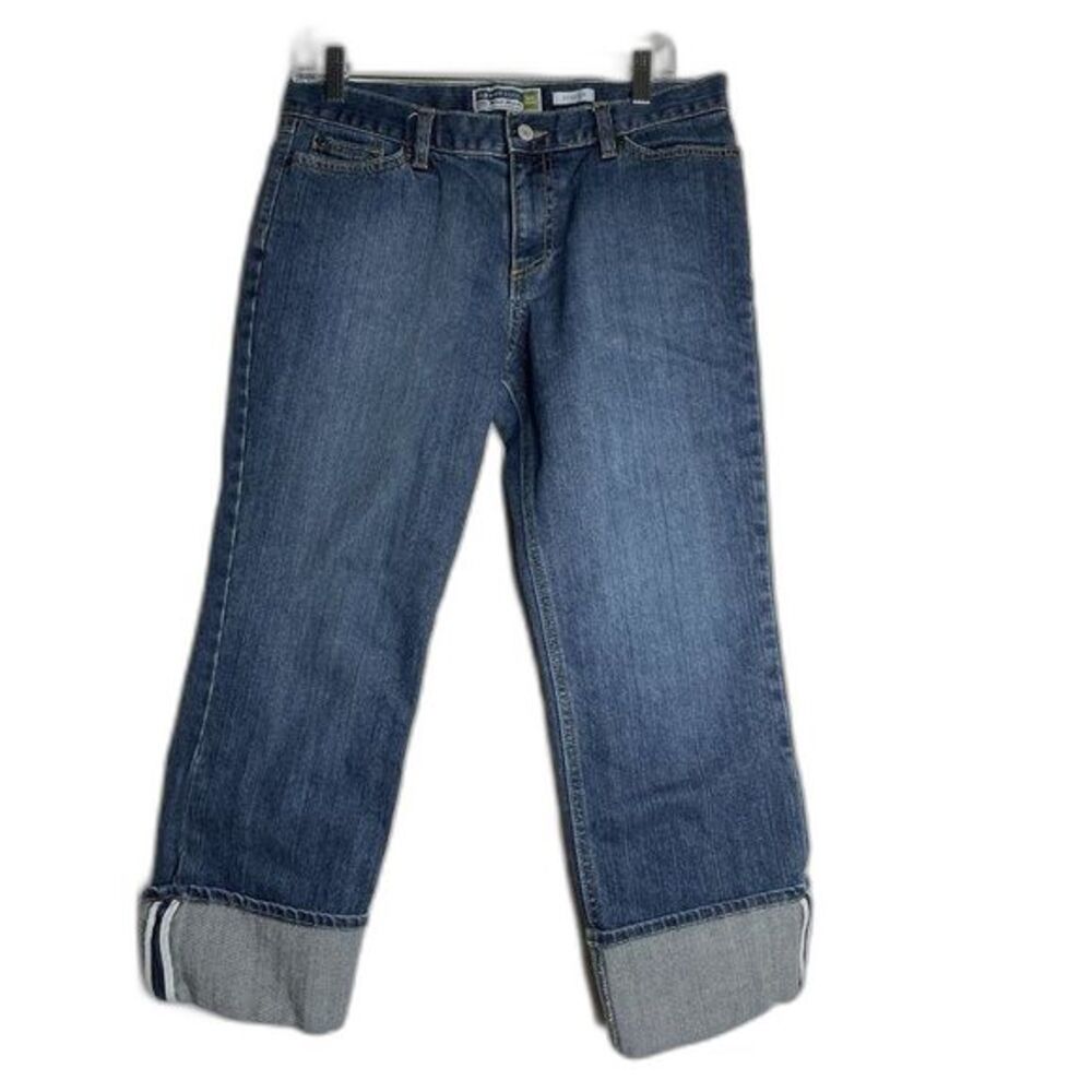 Old Navy Low Waist Dark Blue Denim Stretch Capri Jeans size 10 or 31x23